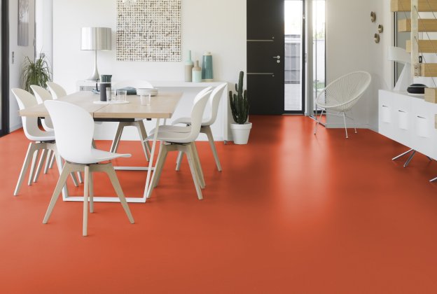 PVC äriruumi Gerflor Mipolam Planet, 5455 Lava Flow punane _2