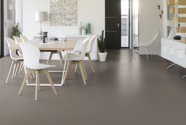 Linoleum Gerflor Lino Art 0059 Dusty Grey hall_2