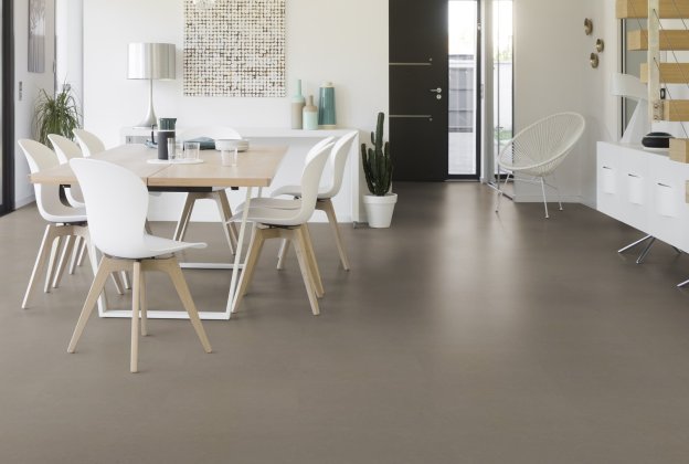 Linoleum Gerflor Lino Art 0559 Vintage Grey hall_2