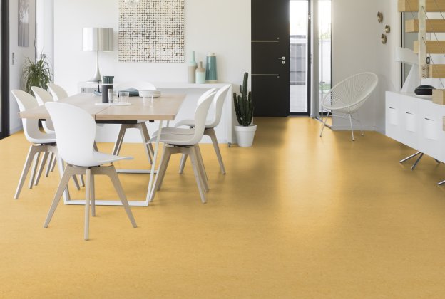 Linoleum Gerflor DLW Marmorette 2,5mm 0076 Pale Yellow kollane_2