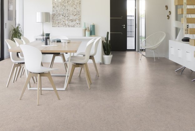 Linoleum Gerflor Marmorette 0155 Smoked Pearl hall_2