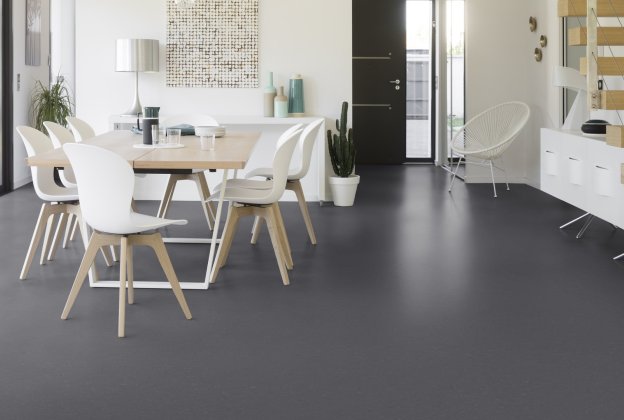 Linoleum Gerflor Acoustic Plus Colorette 0080 Elephant Grey hall_2