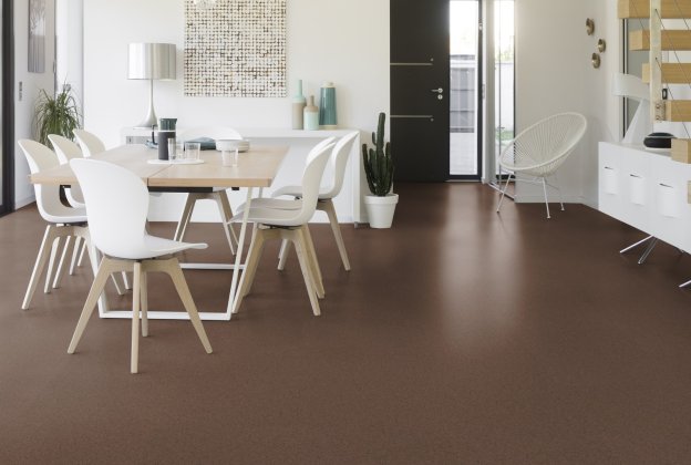 Elektrit hajutav PVC Gerflor Mipolam EL7 4144 Havana Brown pruun_2