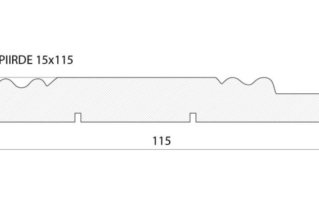 Piirdeliist 12- 15 x 115 mm, tamm, mänd, valge    _4