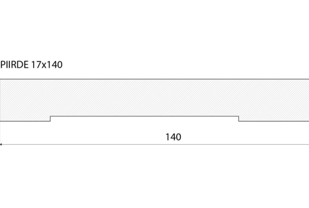 Piirdeliist 4 - 17 x 140 mm, tamm, mänd, valge  _4