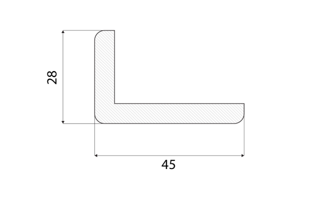 Välisnurgaliist 53, 45 x 28mm, tamm, mänd, valge  _4