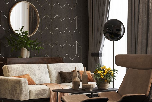 Käsitöötapeet Tiffany Designs, Reveries, rv104 hõbe/ kuld _2