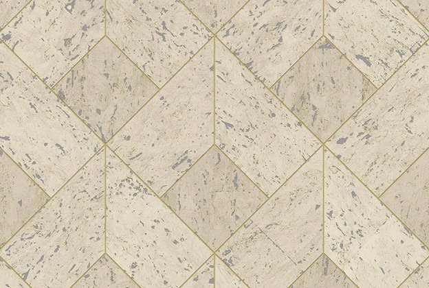 Käsitöötapeet Tiffany Designs, Reveries, rv403 beeź/hõbe, kuldne triip  _1