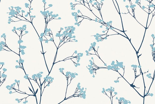 Käsitöötapeet Paper & Ink, Natural Silhouettes, ns50302 valge/ sinine_1