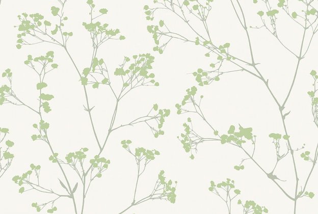 Käsitöötapeet Paper & Ink, Natural Silhouettes, ns50304 valge/ hall/ roheline_1