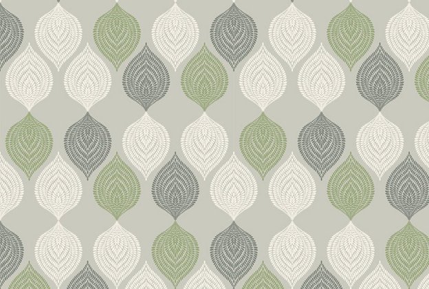 Käsitöötapeet Paper & Ink, Natural Silhouettes, ns50604 roheline / valge/ hall _1