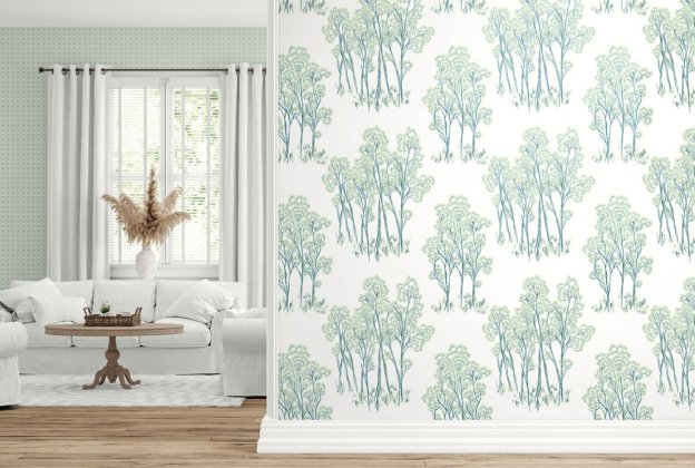 Käsitöötapeet Paper & Ink, Natural Silhouettes, ns50704 roheline / valge _2