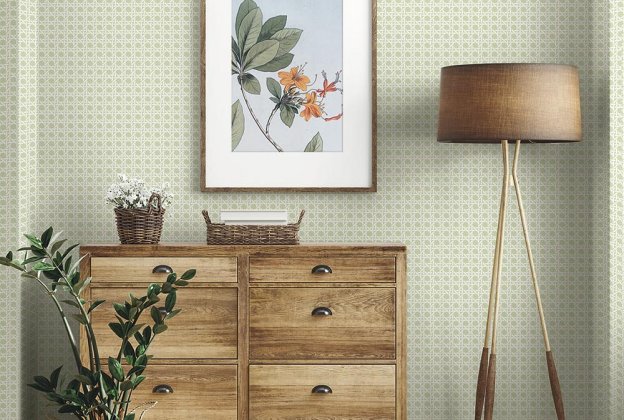 Käsitöötapeet Paper & Ink, Natural Silhouettes, ns51204 roheline/ valge   _2