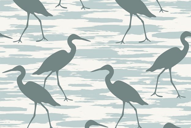 Käsitöötapeet Paper & Ink, Natural Silhouettes, ns52618 valge/ hall_1