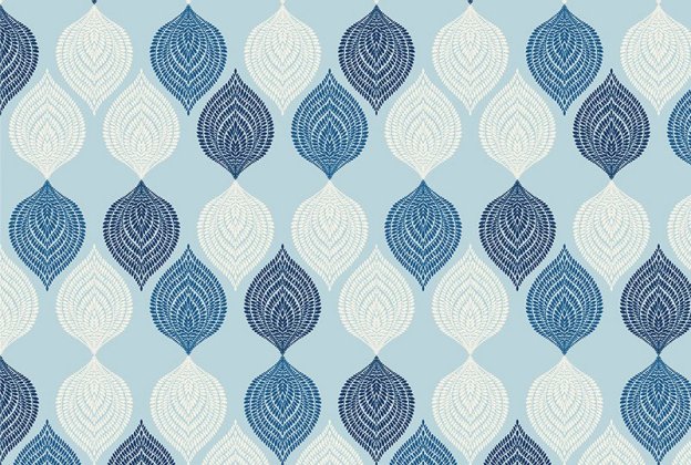 Käsitöötapeet Paper & Ink, Natural Silhouettes, ns50612 sinine / valge_1