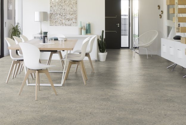Linoleum Gerflor DLW LINODUR 1056 MARBLE GREY hall_2
