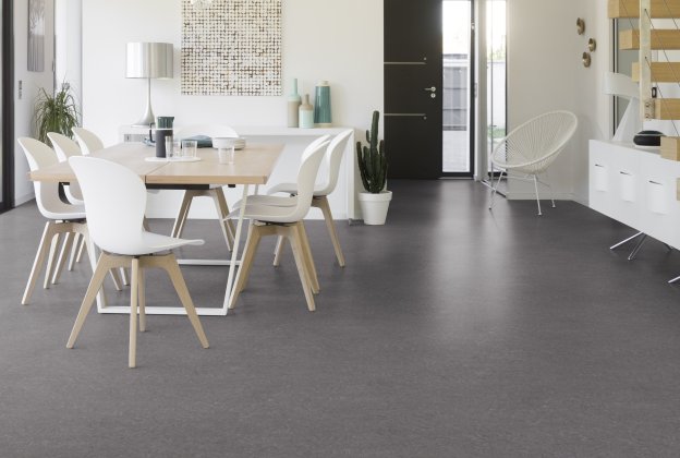 Linoleum Gerflor Marmorette 2MM 0050 QUARTZ GREY hall_2
