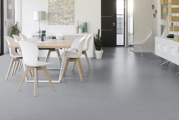 Linoleum Gerflor Marmorette 2MM 0055 ASH GREY hall_2