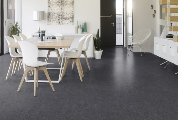 Linoleum Gerflor Marmorette 2MM 0059 PLUMB GREY hall _2