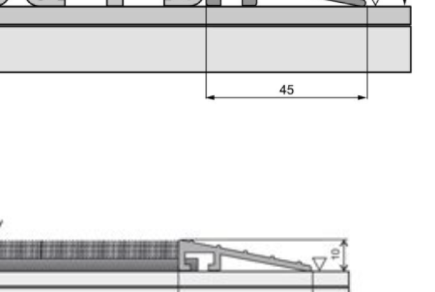 Poriresti raam Aluminium profiil-koonus, K 10mm, L 45mm _4