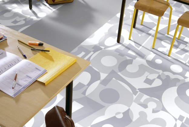 Akustiline PVC Gerflor Taralay Impression Acoustic 1103 Happy Number Grey muster_2