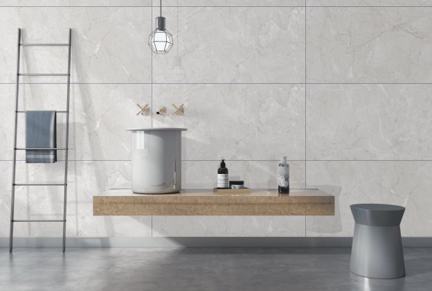 Keraamiline seina- ja põrandaplaat 600 x 1200mm Alicante Bianco poleeritud, hall_4