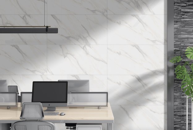 Keraamiline seina- ja põrandaplaat 600 x 1200mm Carrara H 114 poleeritud, valge/ hall/ beeź_4