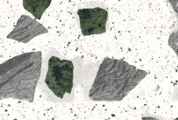 Keraamiline seina- ja põrandaplaat 600x600mm Portico Green reljeefne, valge/hall/roheline_2