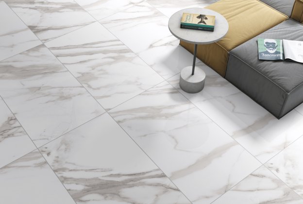 Keraamiline seina- ja põrandaplaat 600 x 1200mm Royal White poleeritud, valge_5