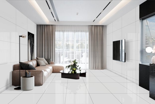 Keraamiline seina- ja põrandaplaat 600x600mm Super White poleeritud, valge_1