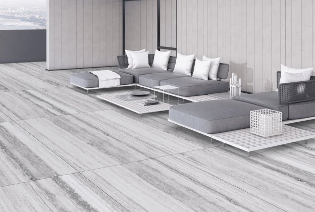 Keraamiline seina- ja põrandaplaat 600 x 1200mm Travertine Rock Grey matt, hall_4