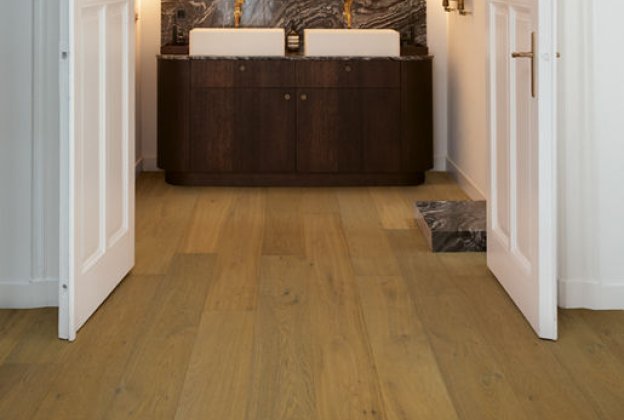 3- kihiline laudparkett Quick-Step Cascada White cappuccino oak extra matt, QU -CASC6033 beeź/ pruun_4