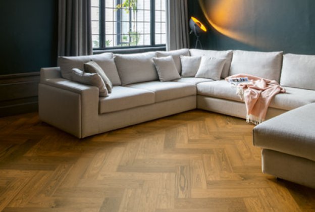 3- kihiline laudparkett Quick-Step Disegno Cinnamon raw oak extra matt QU-DIS4979S kalasaba, pruun_2