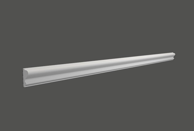 Wall molding 1101 with a smooth, minimalist design, 5 cm x 1.9 cm x 1.50 m_2