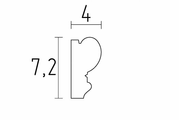 Vägglist 1131 – 4 cm × 7,2 cm × 2,15 m _2