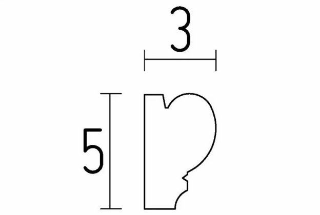 Wandleiste 1132 – 3 cm × 5 cm × 1,50 m _2