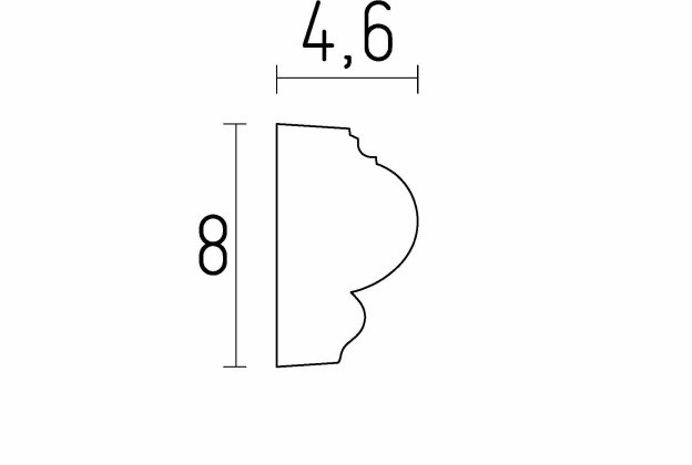 Vägglist 1155 – 4,6 cm × 8 cm × 1,50 m  _2