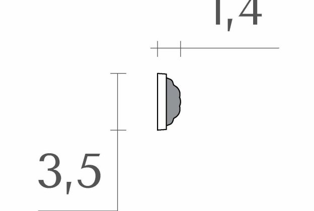 Плинка с орнаментом 1208 — 1,4 см × 3,5 см × 1,50 м_2