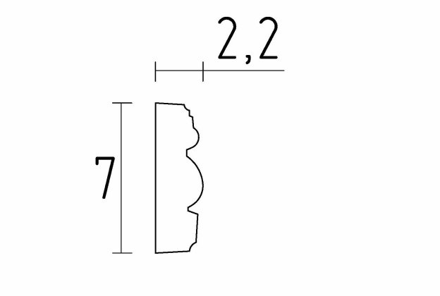 Seinaliist 1209 - 2,2 cm x 7 cm x 1,75 m  _2