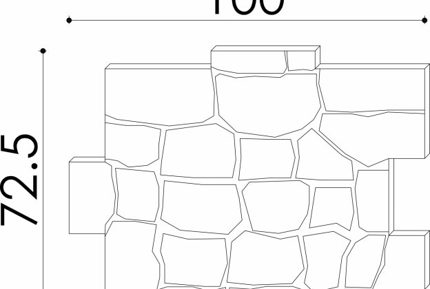 Väggpanel med 3D-stenlook 7040, 100 x 72,5 cm_2