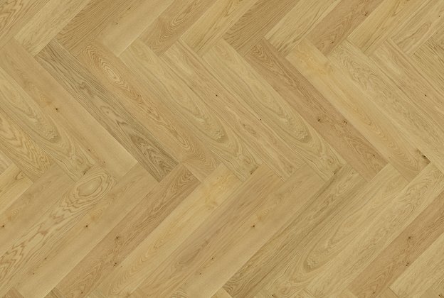 Herringbone Parquet Flooring, Oak, Crussol, Chateau Collection, Standard, 14 (2.5) x 130 x 725 mm, Click System, Brushed, Matte Finish, 4x Bevel _1