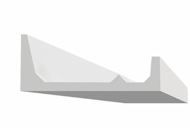 Kaudvalgustuse karniis - D107; 20 cm x 8 cm x 2 m   _1