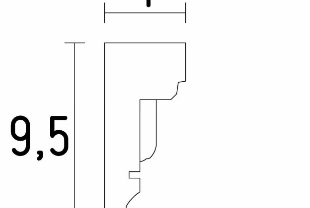 Ajalooline karniis D540; 4 x 9,5 cm x 1,75 m  _3