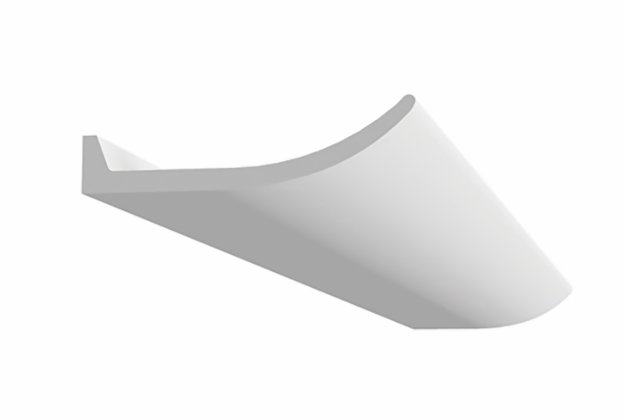 Kaudvalgustuse karniis - D710; 33,1 cm x 8,8 cm x 2 m  _1