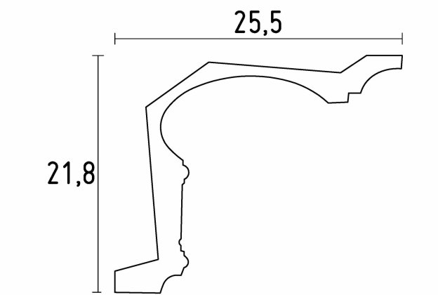 Ajalooline karniis D894; 25,5 x 21,8 cm x 2 m_2