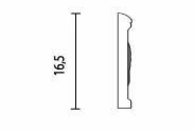 Ornamentidega liist 1371 - 1,7 cm x 16,5 cm x 1,8 m  _2