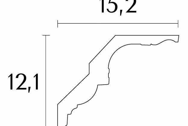 Klassikaline karniis D656; 15,2 cm x 12,1 cm x 2 m _3