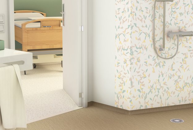 PVC seinakate märga ruumi Shower System "Mural Calypso" 7022 Envol Snow Green roheline_2