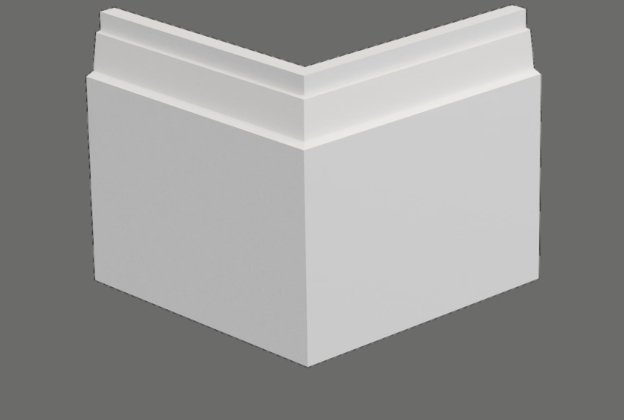 Välisnurk Art Deco põrandaliistule PLINT (PLINTA); 10 cm x 10 cm _1