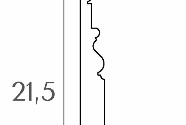Klassikaline põrandaliist PLIN20-1; 21,5 cm x 2,6 cm x 1,5 m  _3